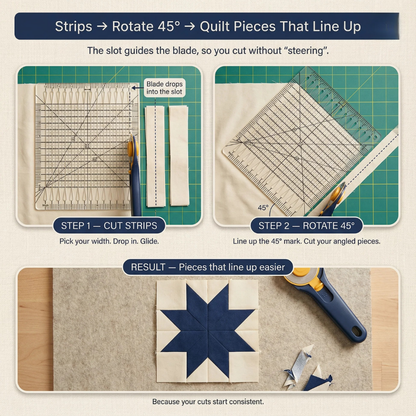 PerfectCut™ Slotted Quilting Ruler